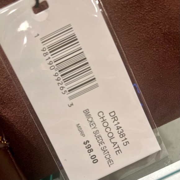 Steve Madden Chocolate Suede Satchel NWT - Picture 3 of 13